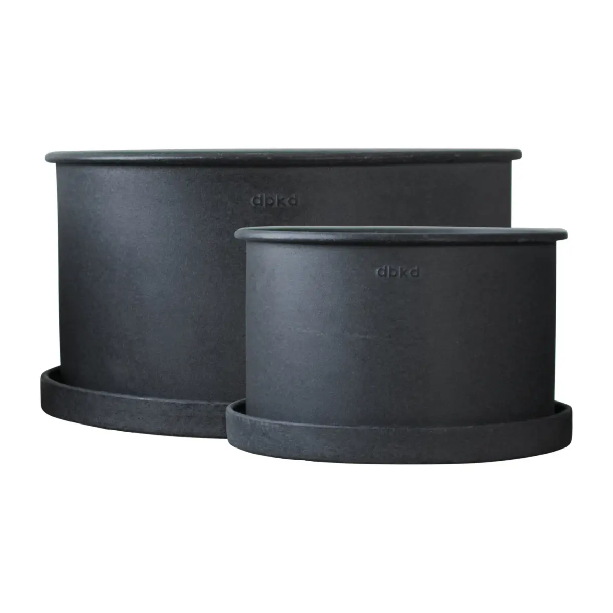 Plant bowl krukke 2-pakning, Svart