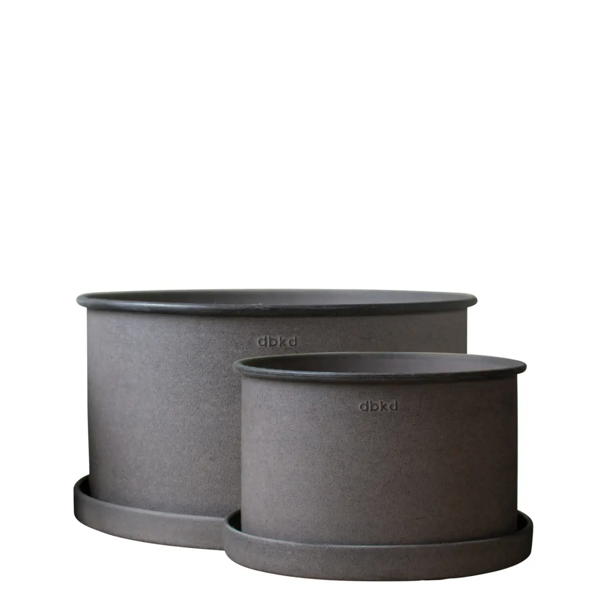 Plant potte med Fat 2-pakning, Brun