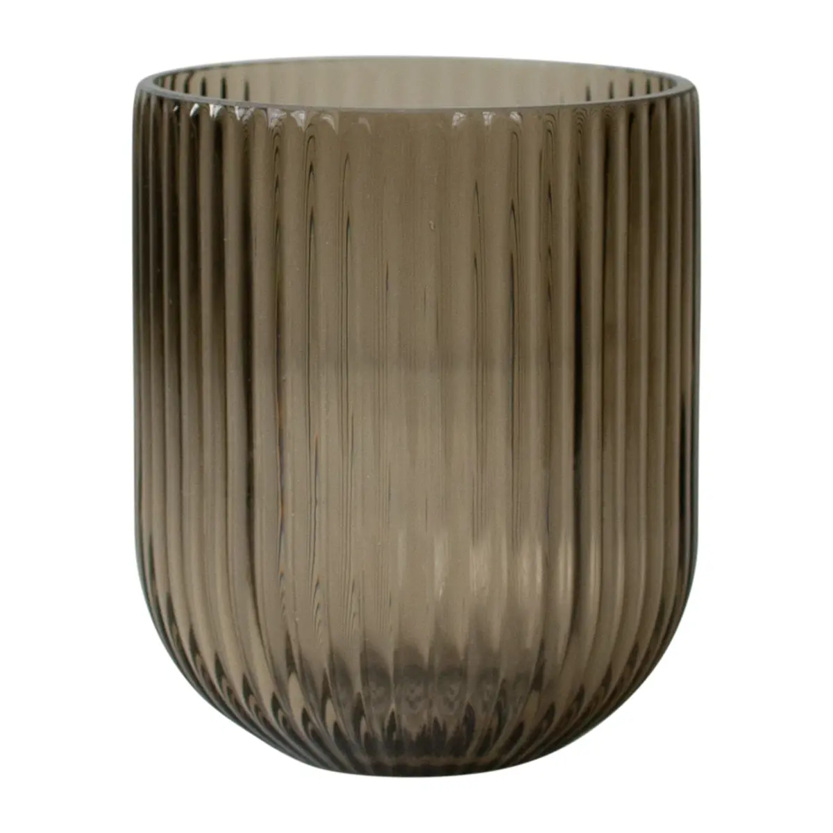 Simple Stripe glassvase brown, Small