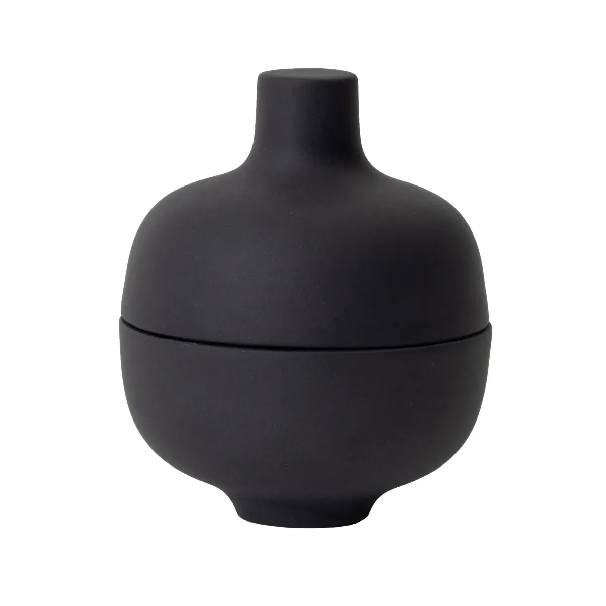 Sand skål med lokk S Ø 8,2 cm, Black clay