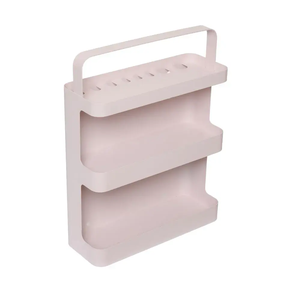 Camping, bærbar multihylle, Beige-pink