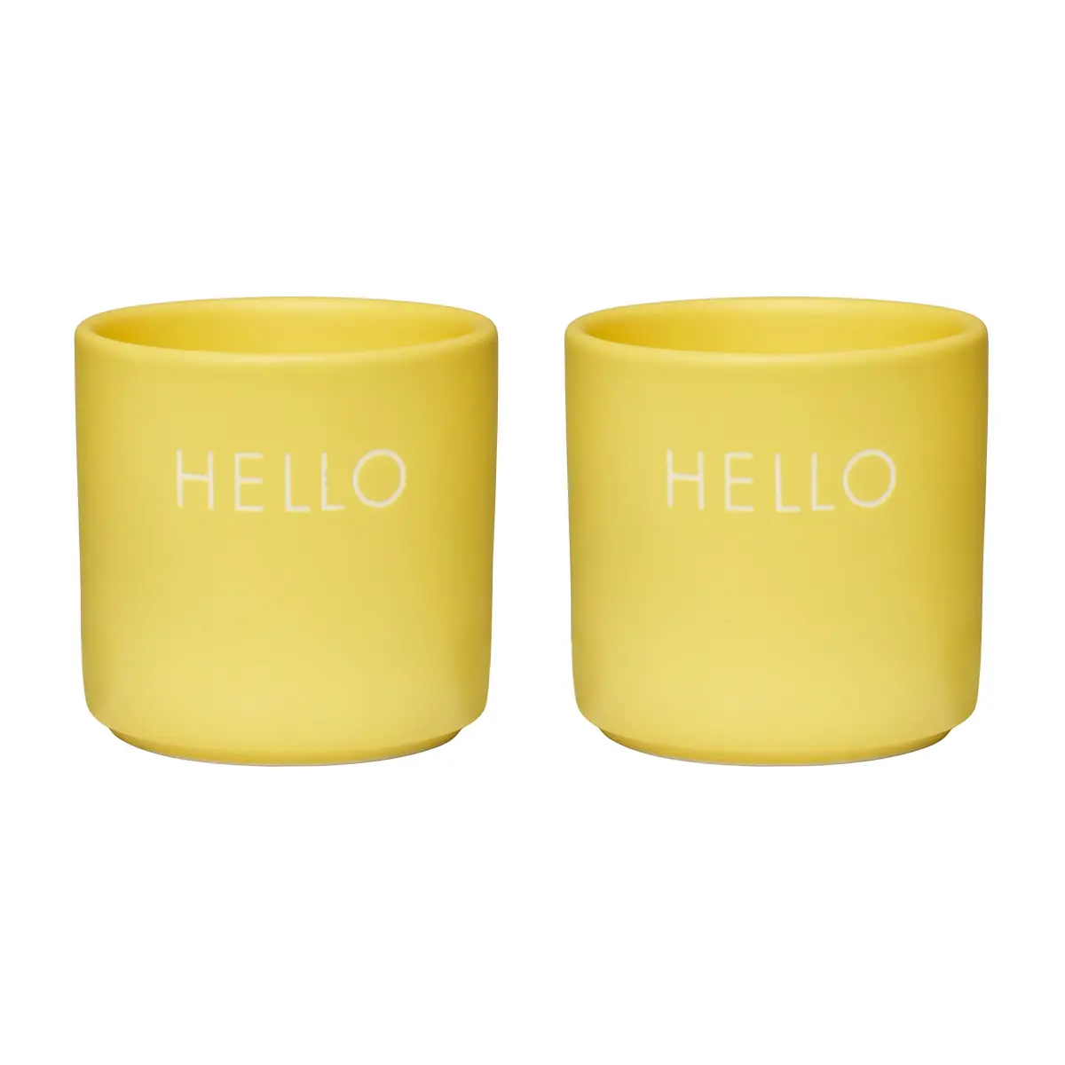 Design Letters eggeglass 2-pakning, Hello-yellow
