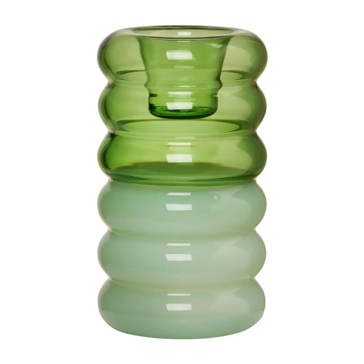 Hoop lysestake Ø 3,5 x 9 cm, Green-milky green