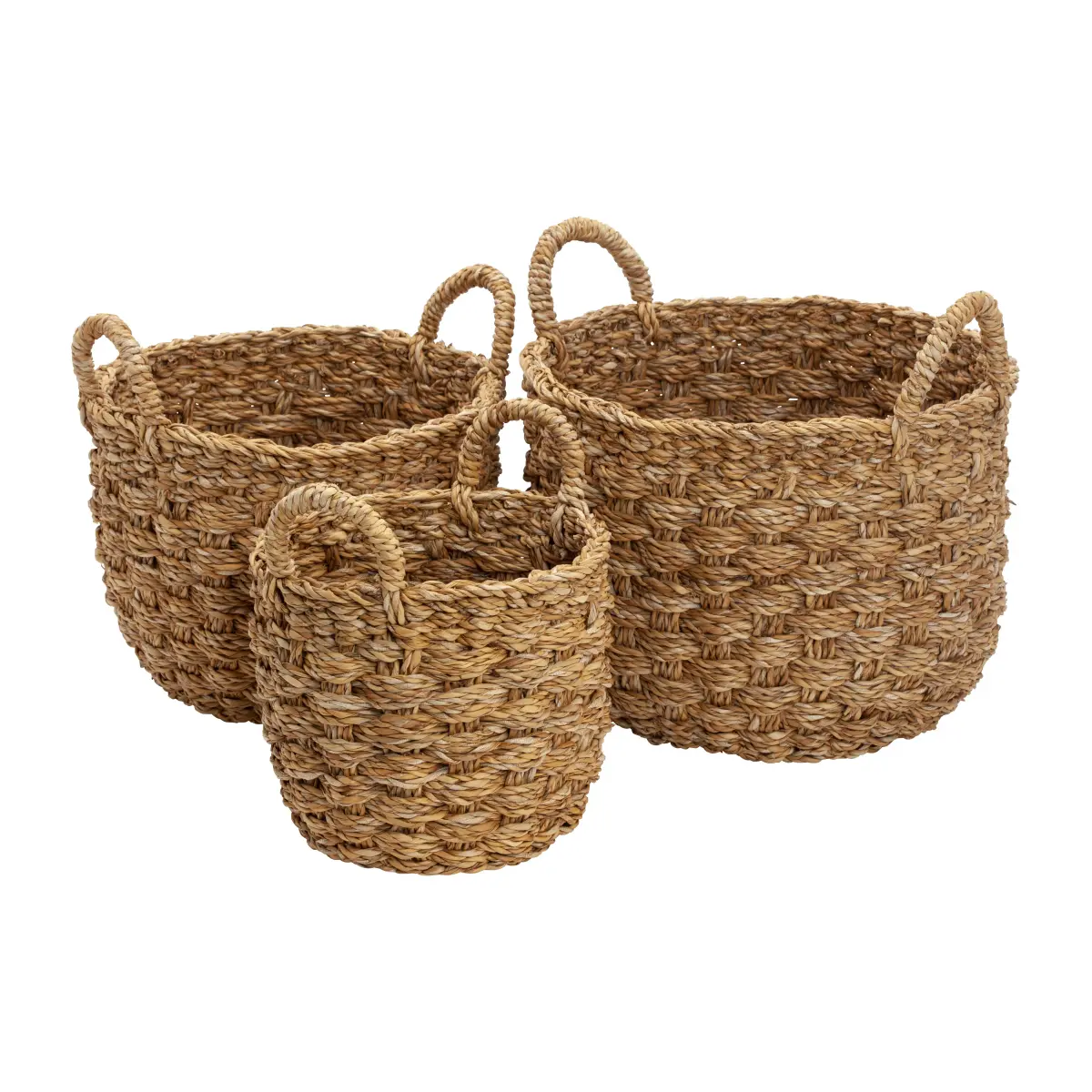 Esther oppbevaringskurv rund 3-pakning, Natur