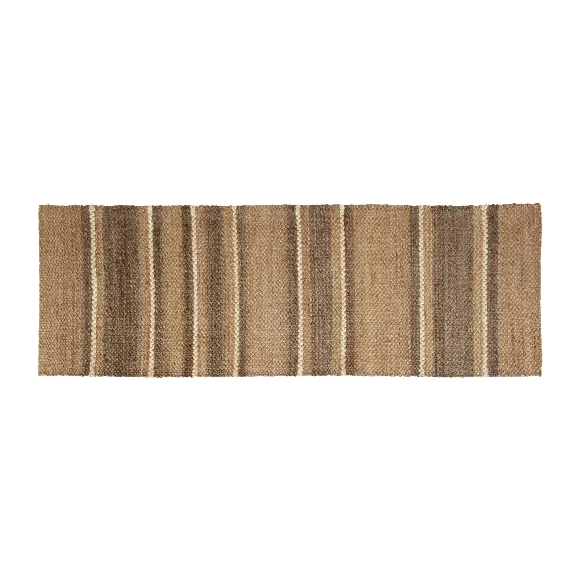 Fanny striped jutematte, Natur, 80 x 250 cm