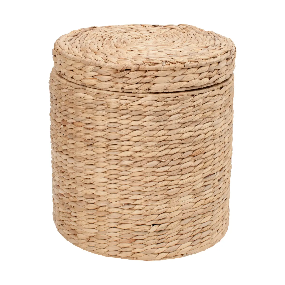 Lily sittpuff med lokk Ø41x43 cm, Natural