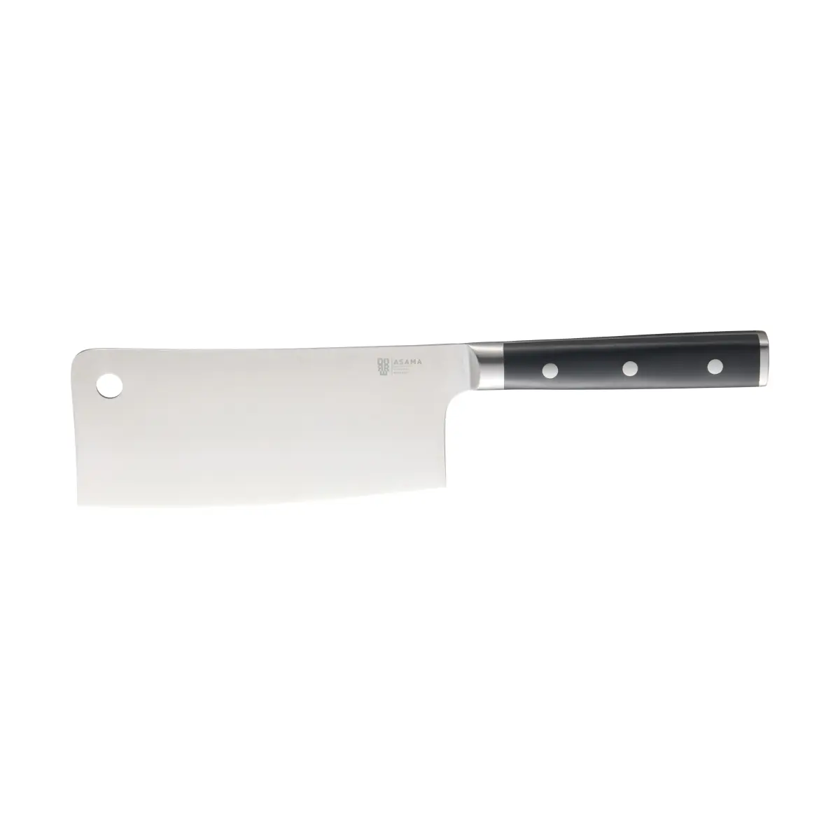 Asama kinesisk kokkekniv 18 cm, Svart håndtak