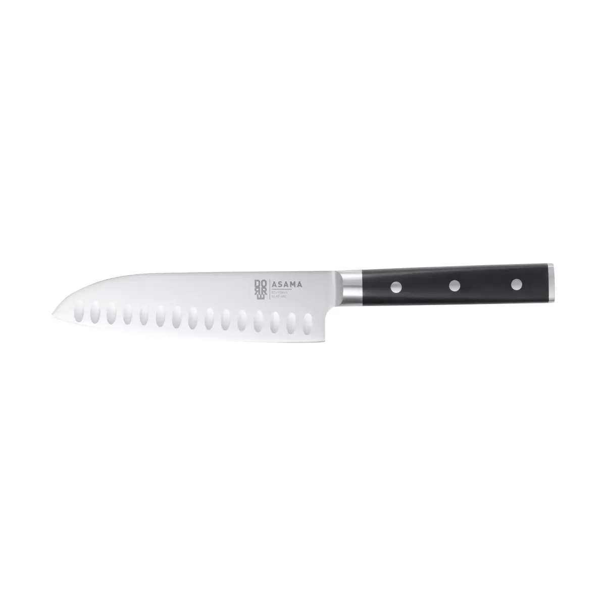 Asama santoku kokkekniv 18 cm, Rustfritt stål