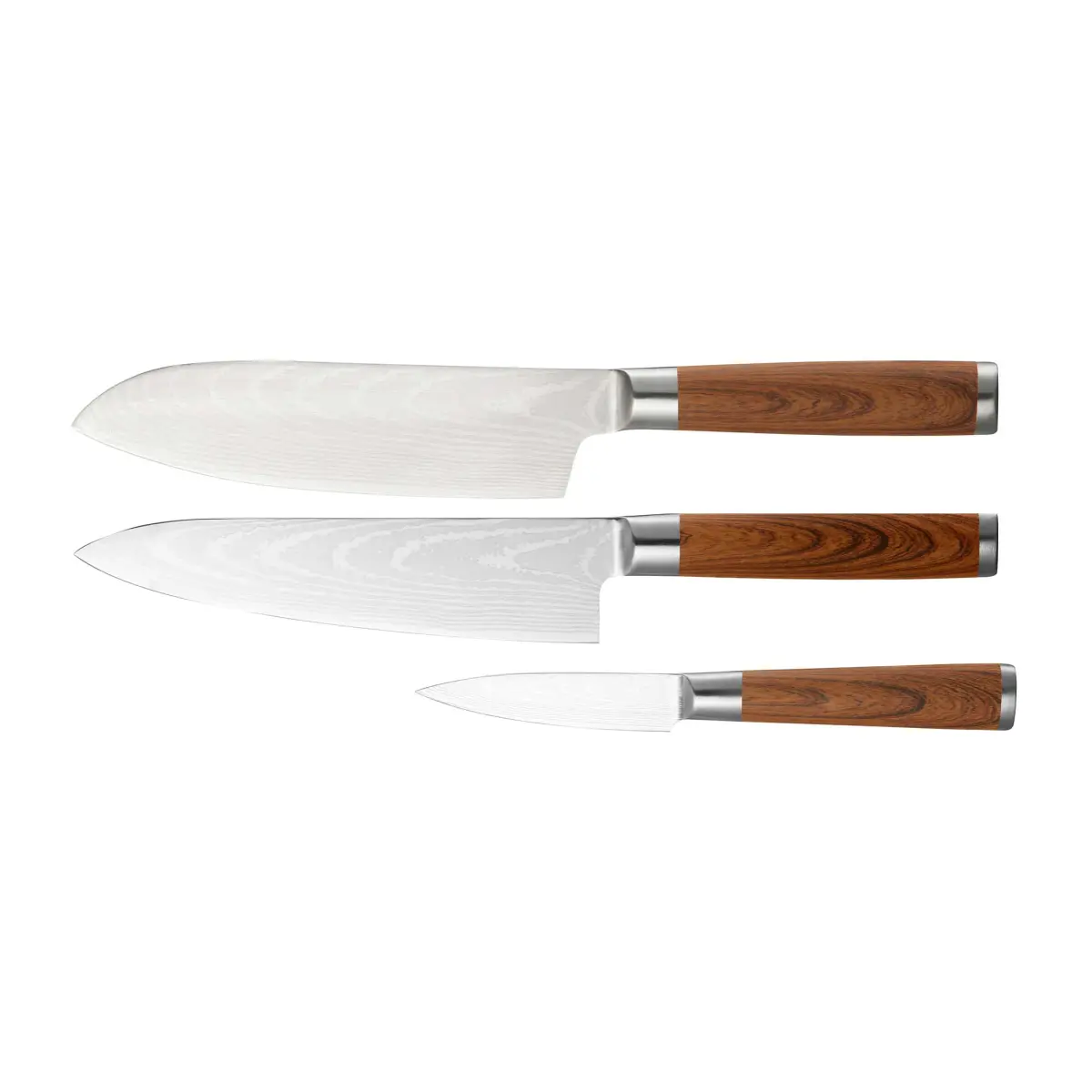 Yari knivsett 3 kniver, Rustfritt stål