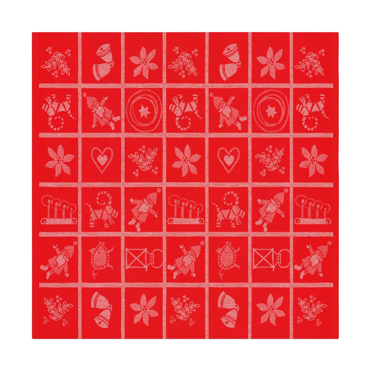 Adventruta bordduk 80x80 cm, Rød