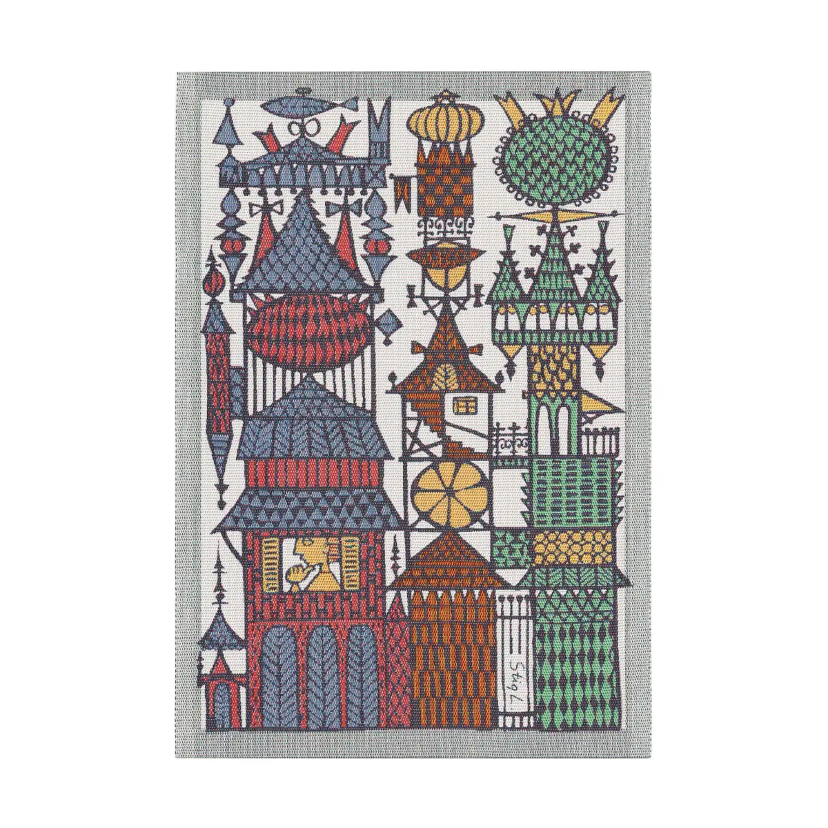 Stadssaga kjøkkenhåndkle 35x50 cm., Multi