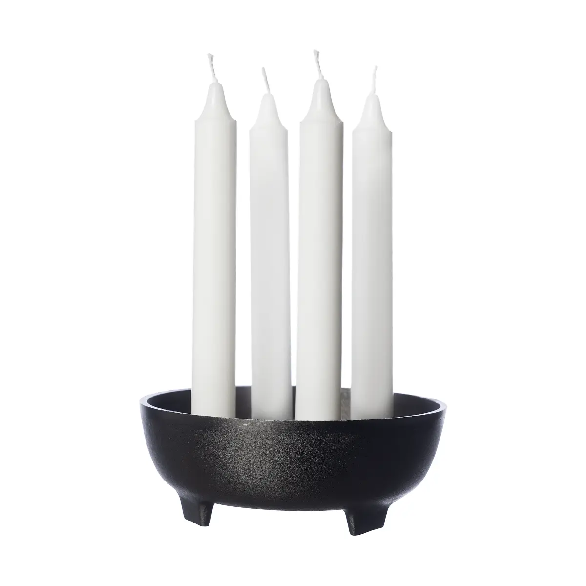 Ernst adventslysestake på fot Ø 18 cm, Sotet aluminium