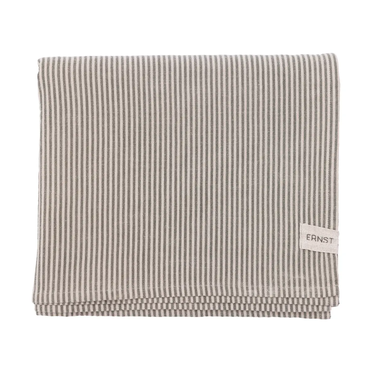 Ernst bordduk, smale striper 145x300 cm, Grønn-beige