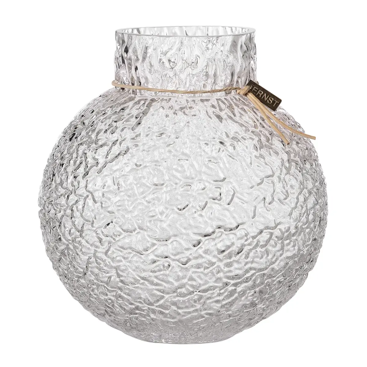 Ernst glassvase struktur klar, Ø 21 cm