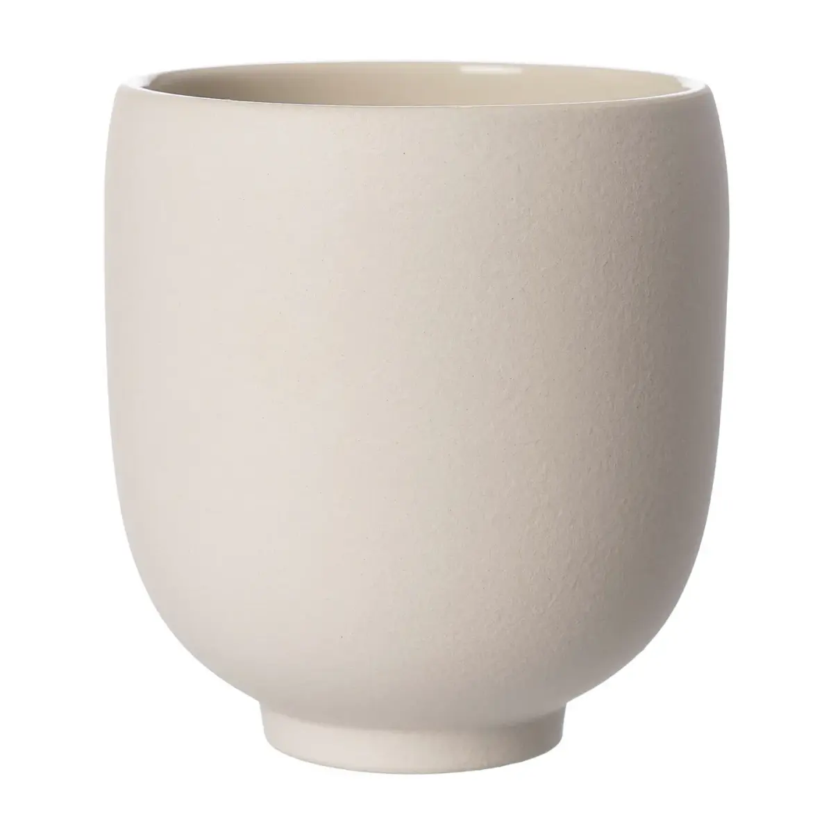 Ernst krukke på fot naturhvit, H 15 cm Ø 14 cm