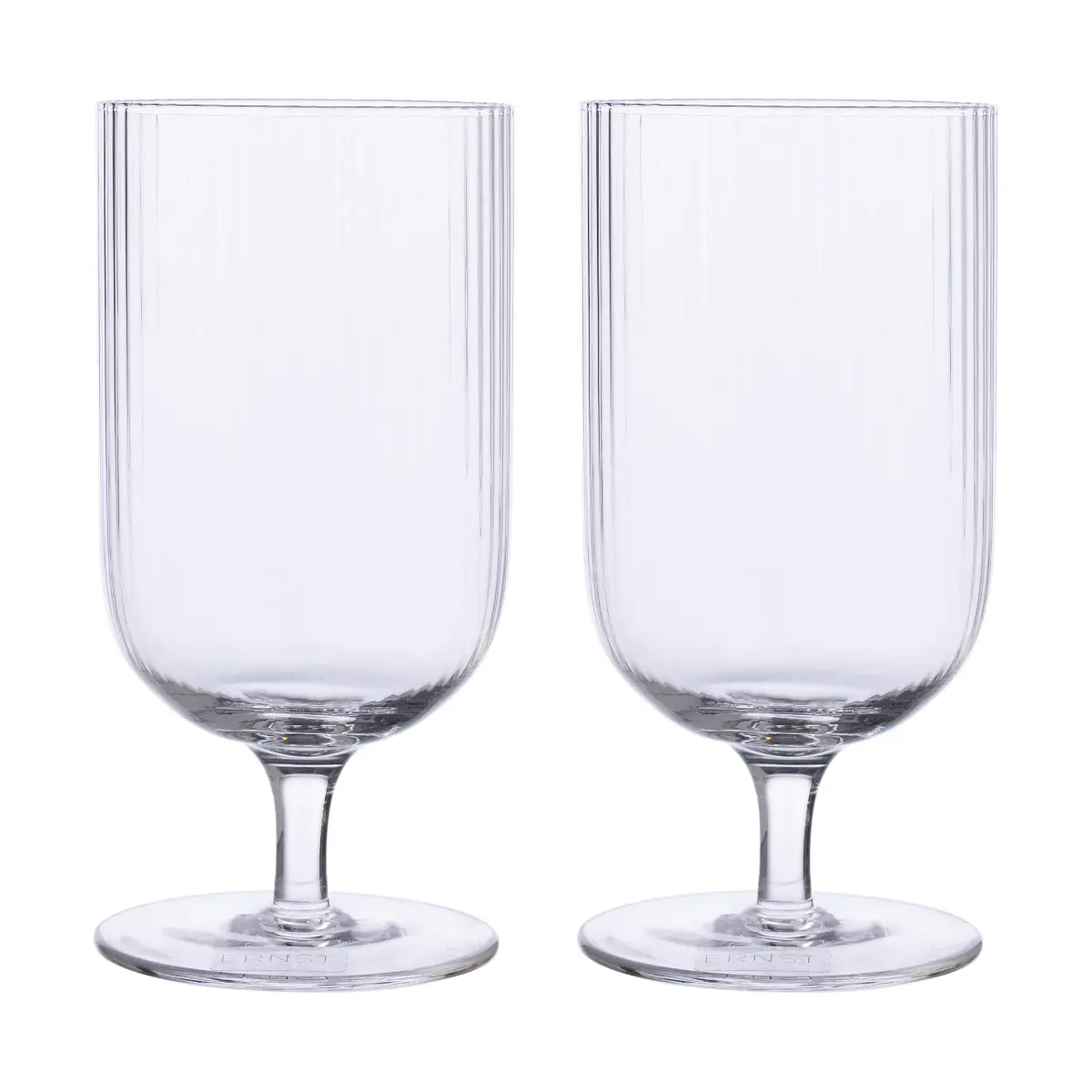 Ernst ølglass riflet 2-pakning, Klar

​