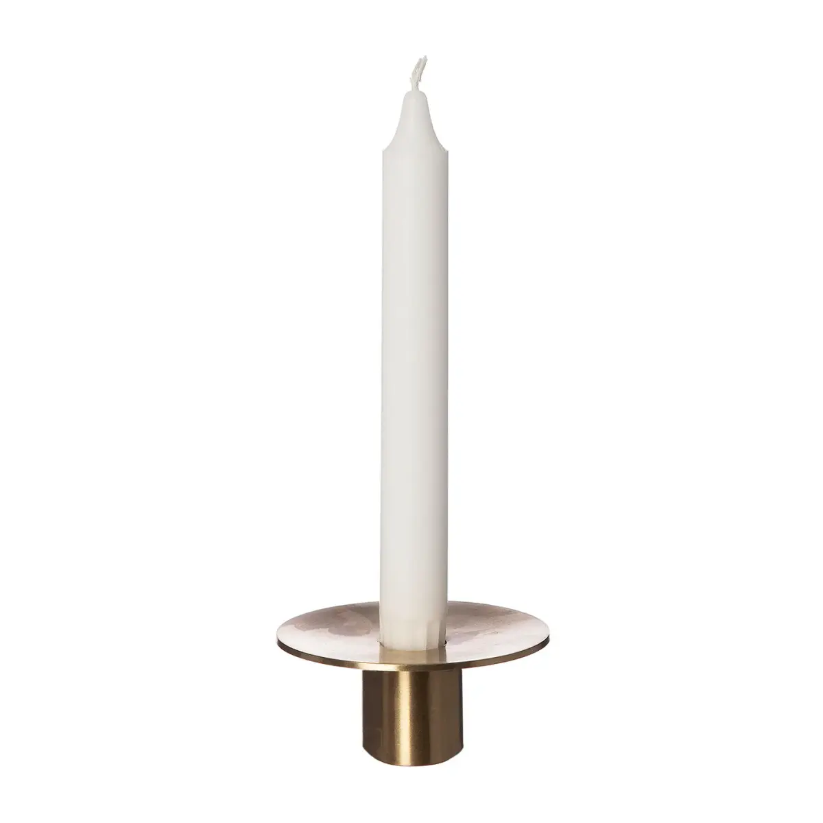 Ernst lysestake børstet messing Ø 9,2 cm, 4 cm