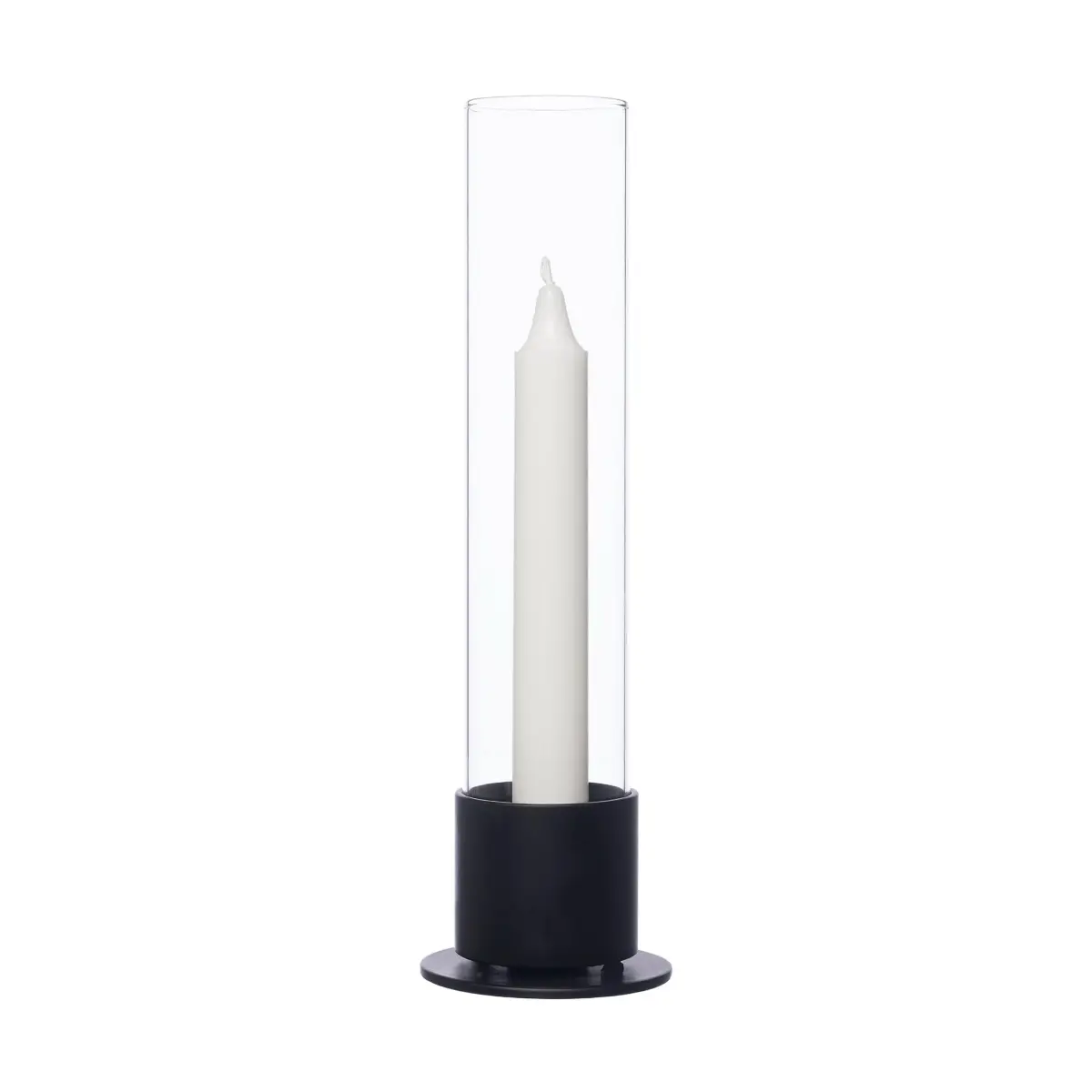 Ernst lysestake glassylinder Ø7,5 cm, Svart