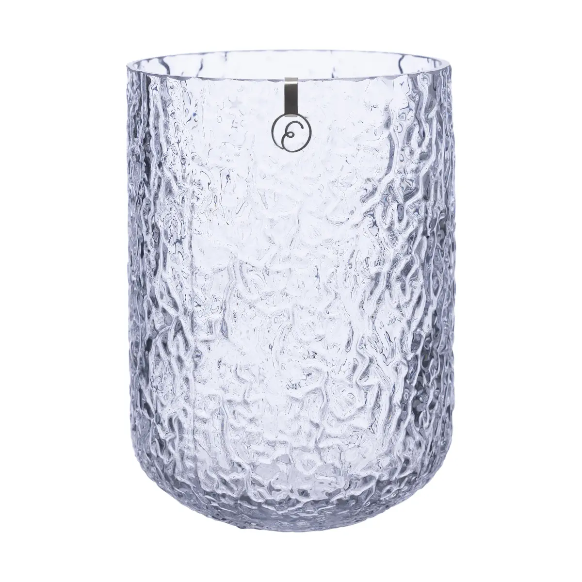 Ernst mønstret vase 18 cm, Klar