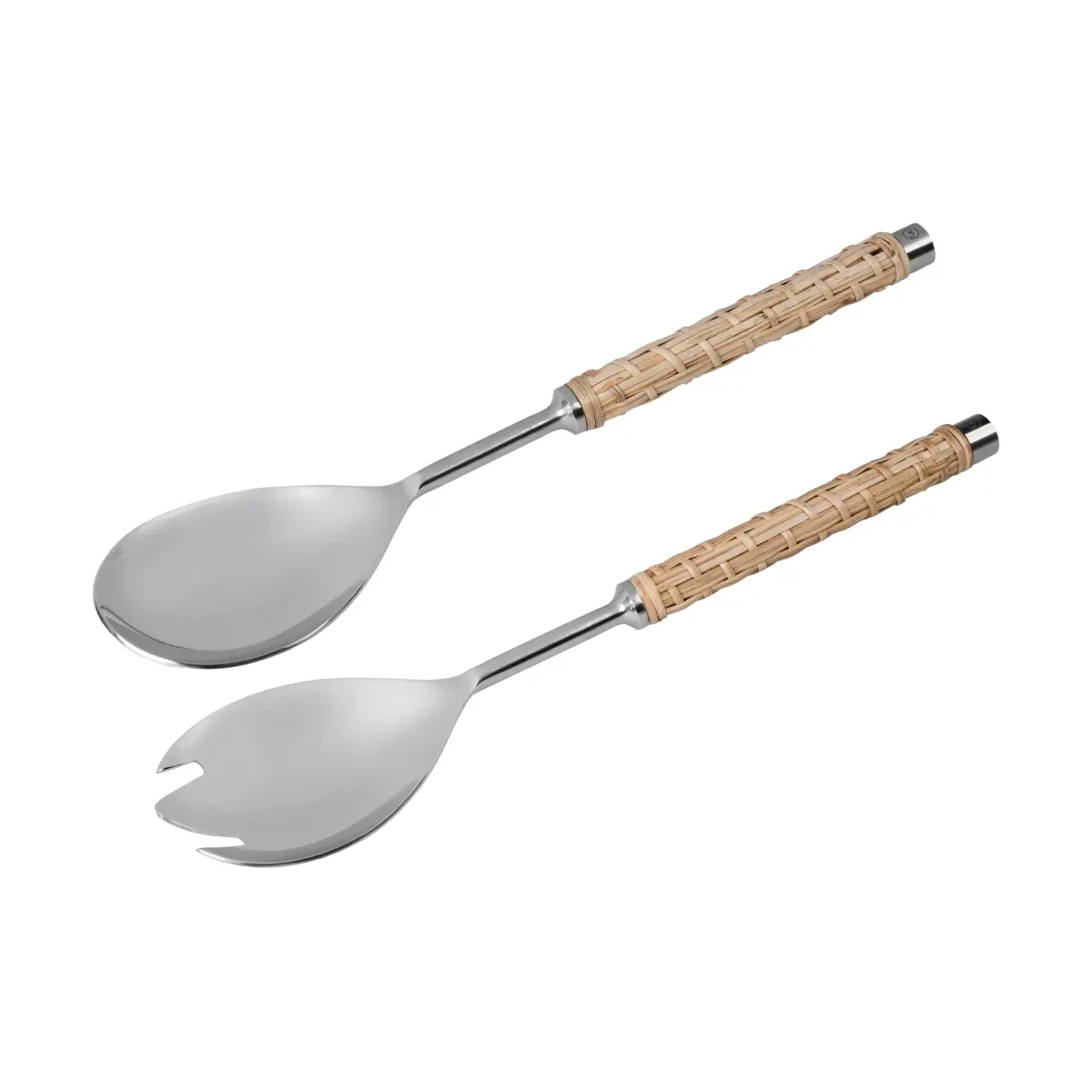 Ernst salatbestikk m. flettet håndtak, 2 deler, Sjøgress, 28 cm