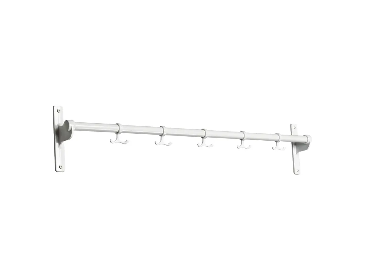 Nostalgi knaggrekke 100 cm, Hvit-aluminium