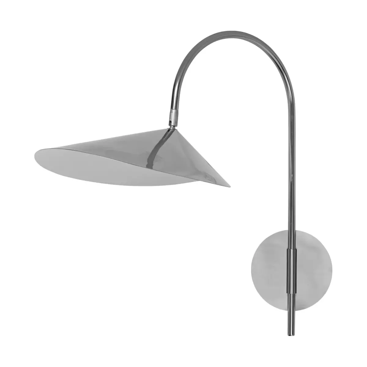 Arum swivel vegglampe fast tilkobling, Stainless steel