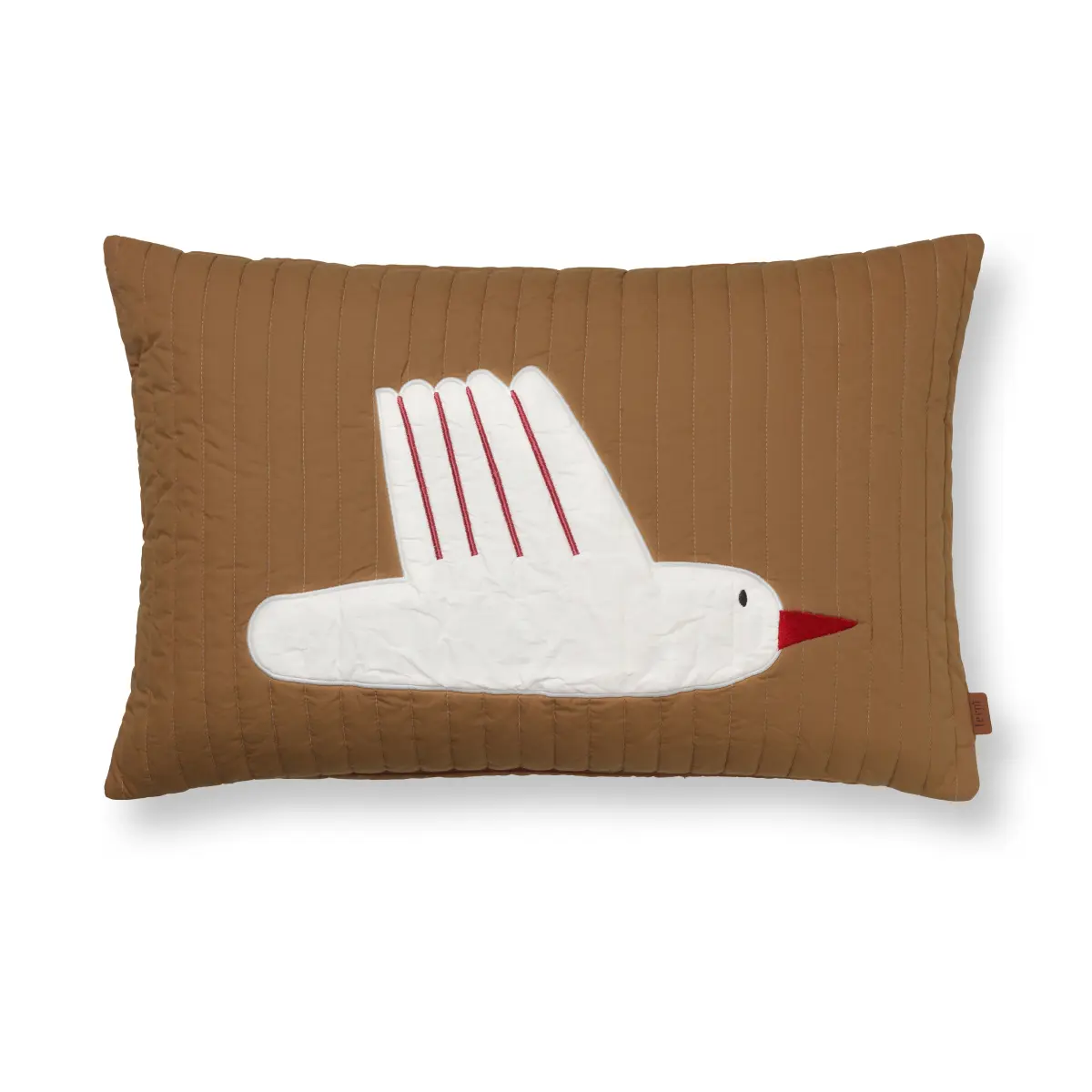 Bird quiltet pute 60 x 40 cm, Sugar kelp (brun)