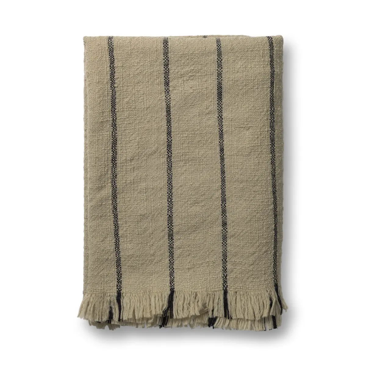 Calm ullpledd 120 x 180 cm, Camel / Black