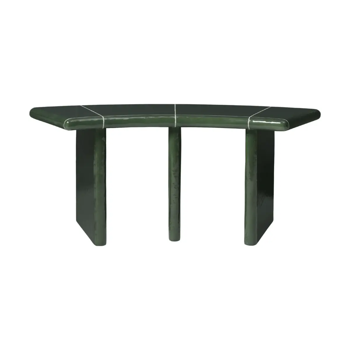 Deya Curved sittebenk, Dark green, 110x40x45,5 cm