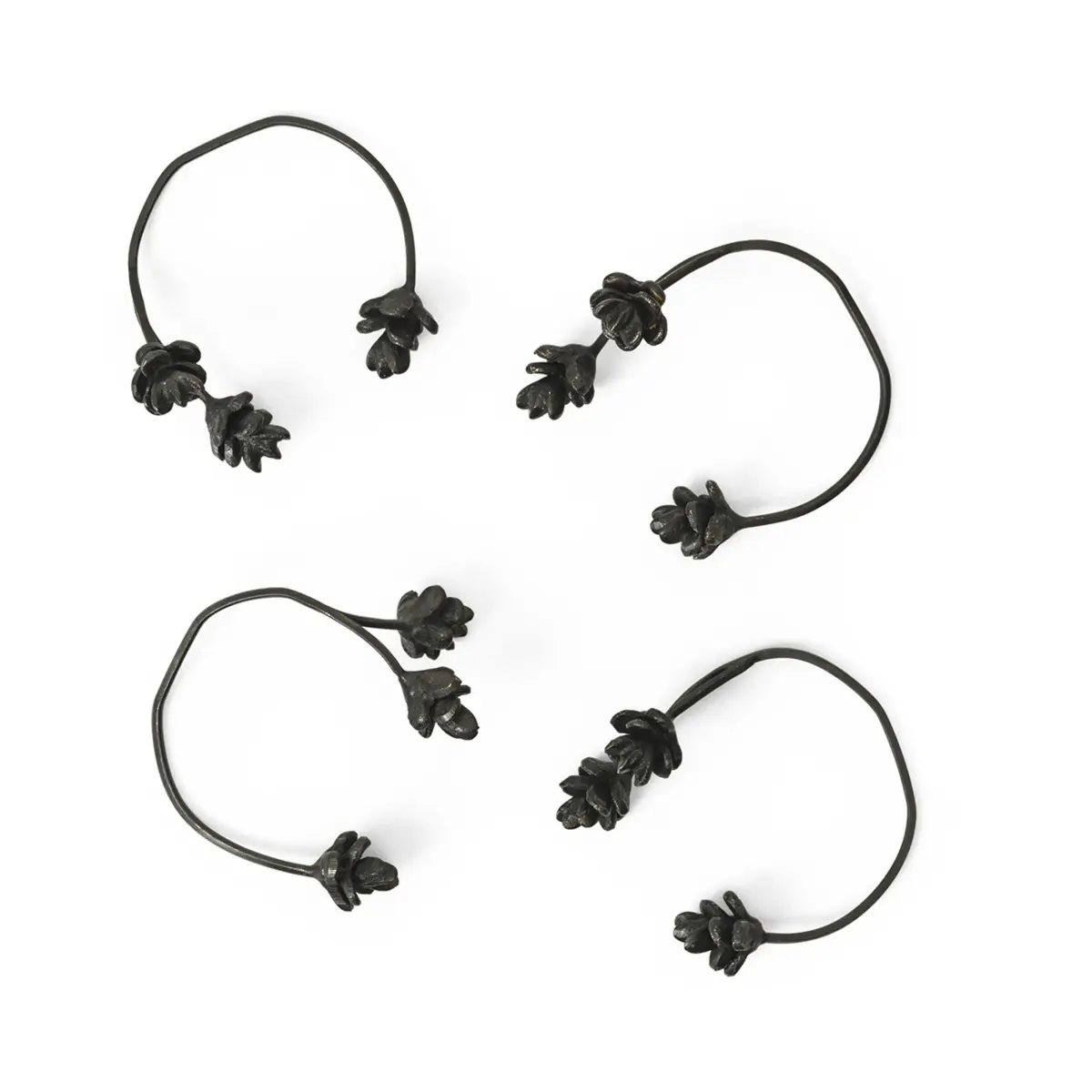Forest serviettring 4-pakning, Black brass