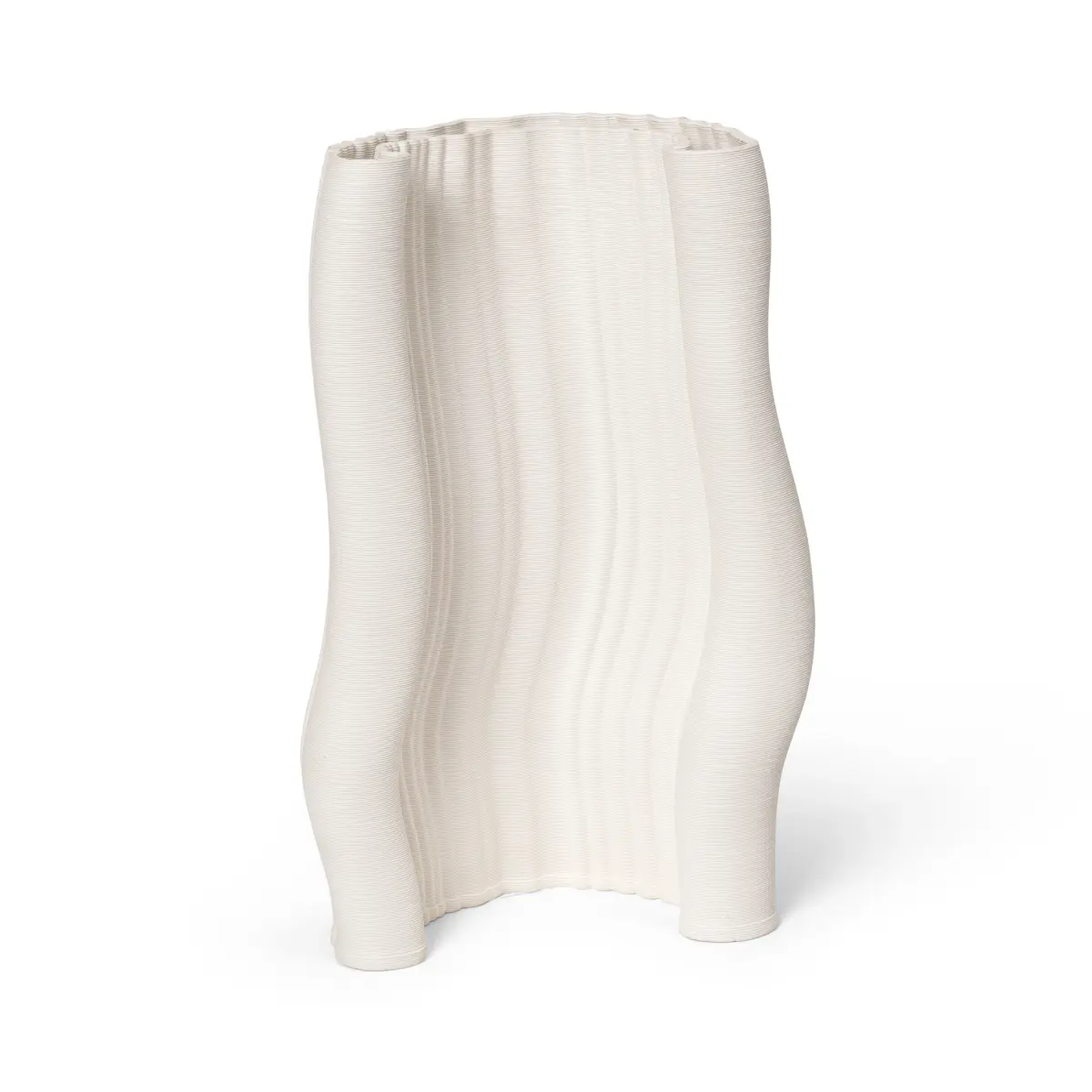 Moire vase 19 x 30 cm, Offwhite