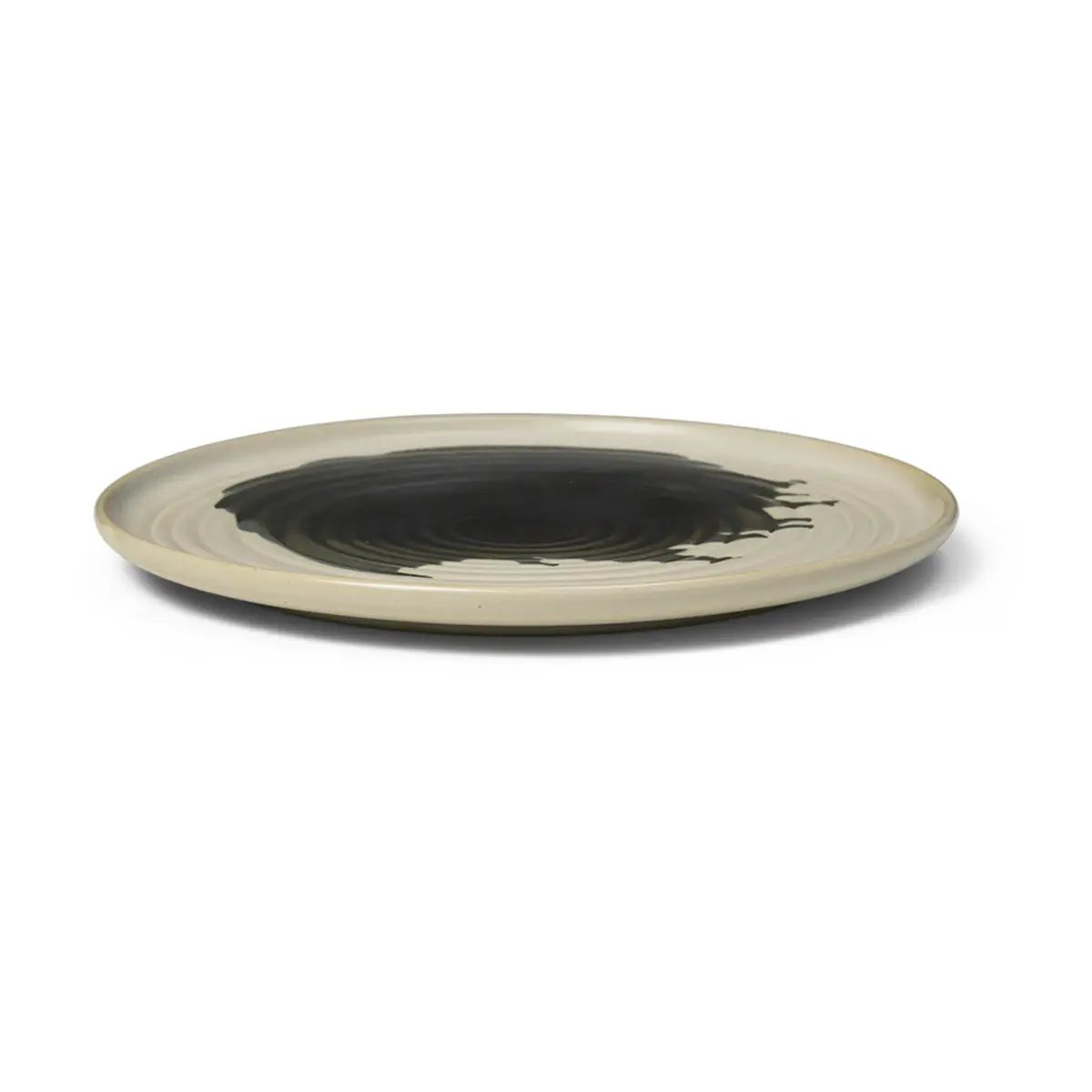 Omhu tallerken ⌀26,5 cm, off white-charcoal