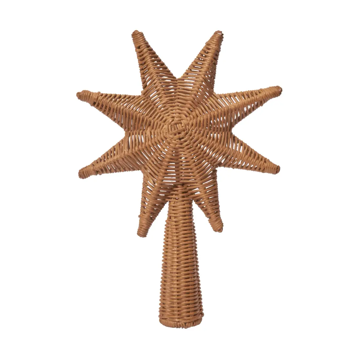 Rattan christmas tree top star juletrestjerne, Natural