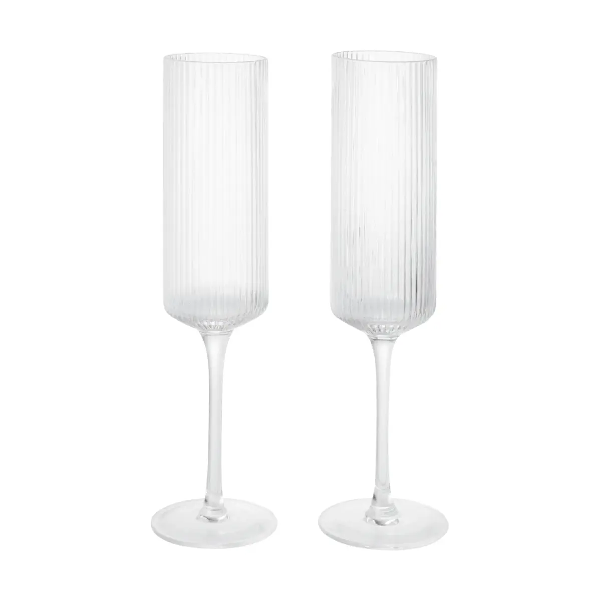 Ripple Champagne flutes champagneglass 15 cl 2-pakning, Clear