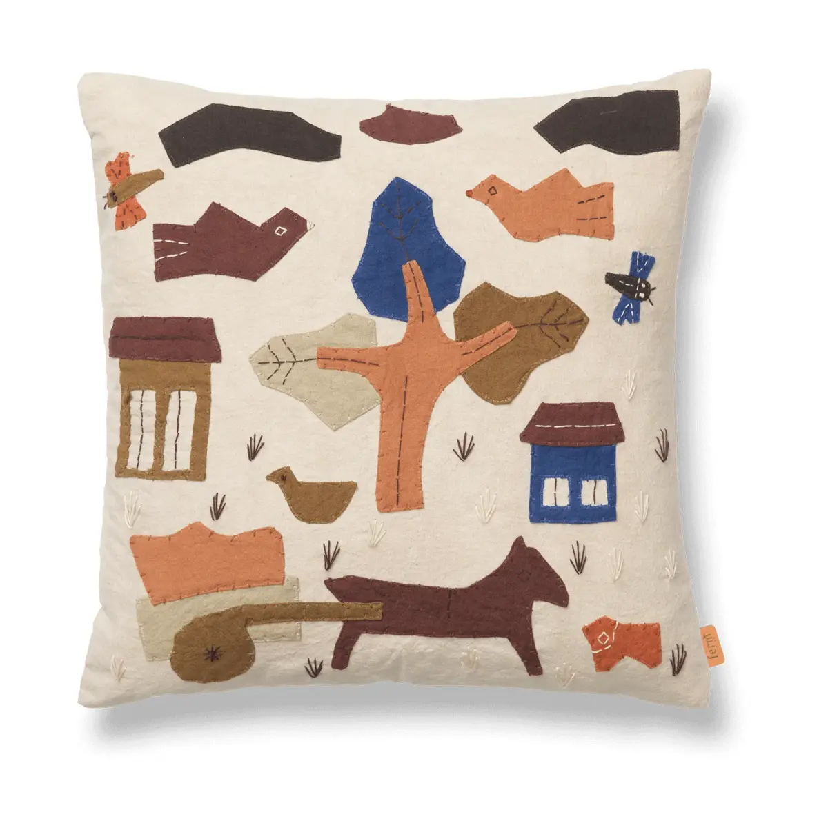 Village pute 40 x 40 cm, Offwhite