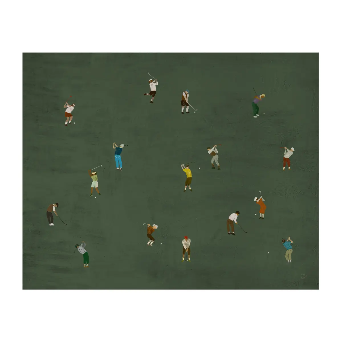 Golfers plakat, 40 x 50 cm