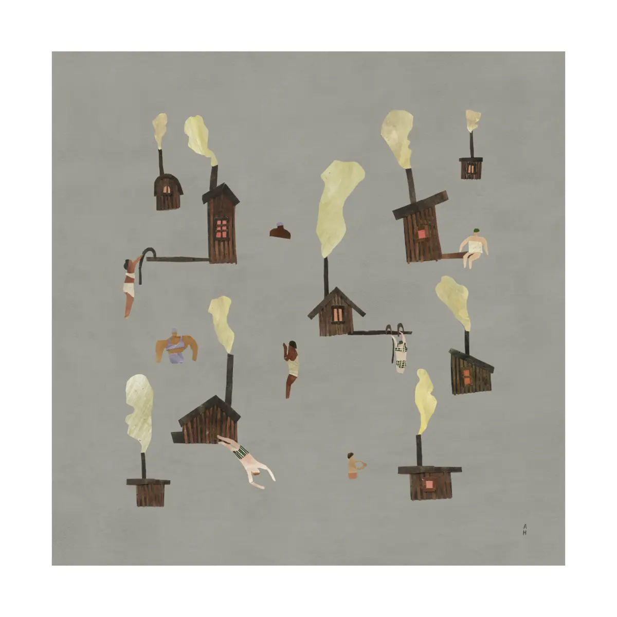 Sauna plakat, 50 x 50 cm