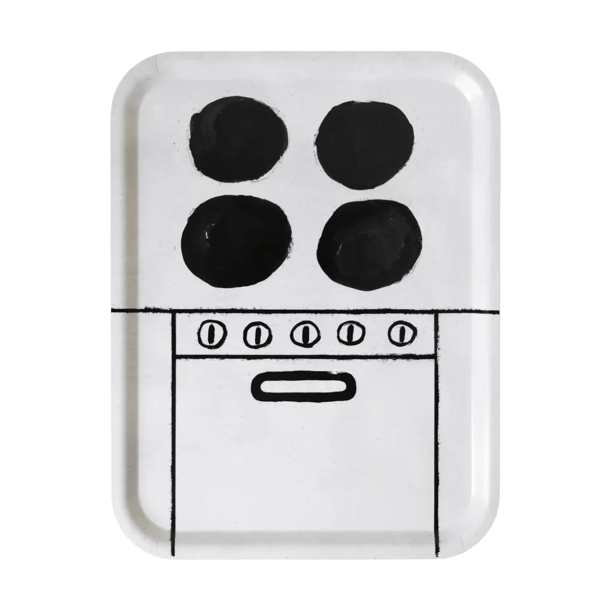 Spis brett 33x43 cm, Black-white