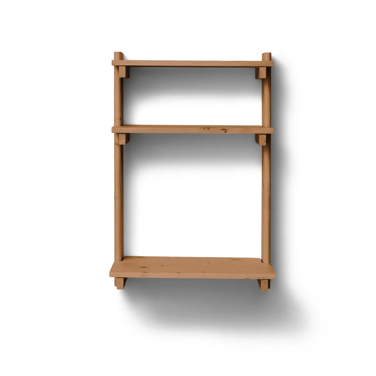 Beam Office Shelf hylle med skrivebord, Deep brown pine, 60x90,5x40 cm