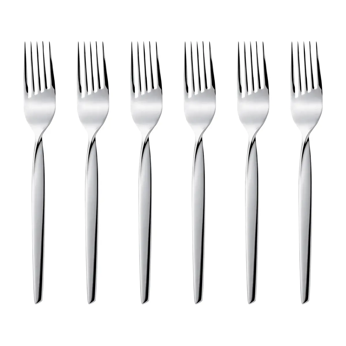 Gense Cake fork Twist 16 cm 6 pieces Glossy steel
