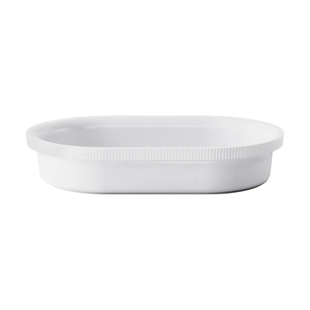 Bernadotte ovnsform oval 20,1x31,6 cm, Hvit