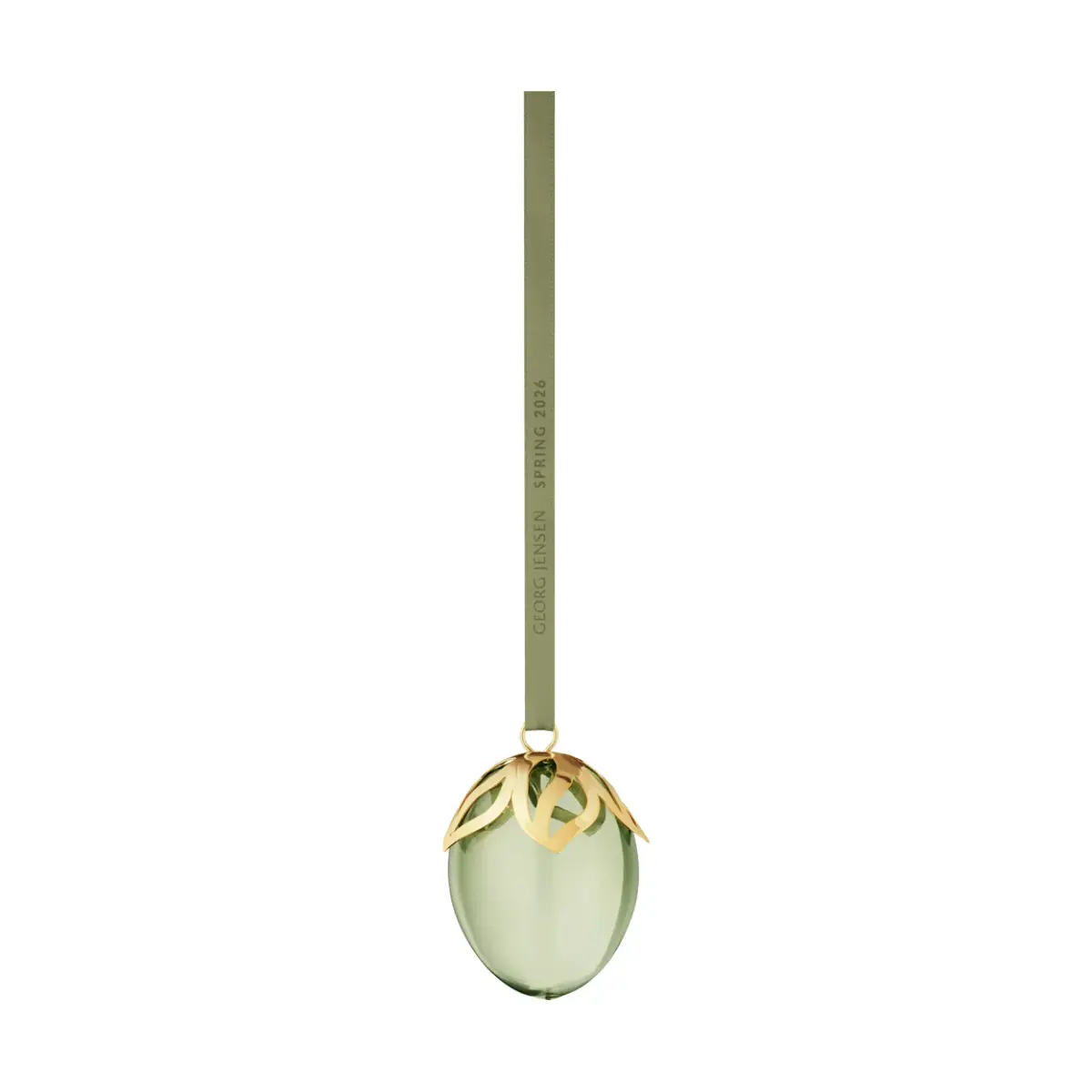 Georg Jensen påskeegg anheng, Grønn-18 K gullbelagt, 2026