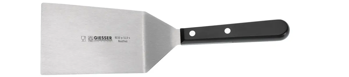 Stekespade/spatel 14 cm, Rustfritt stål-svart