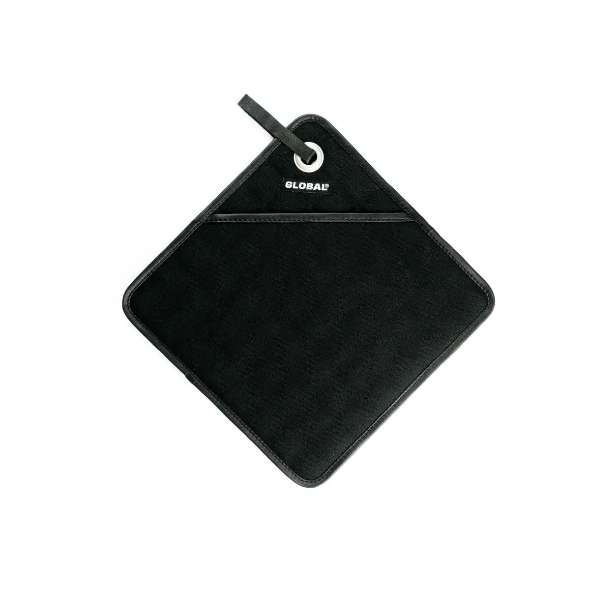 Global G-90101 Grytelapp canvas med lomme 25 x 25 cm, Svart