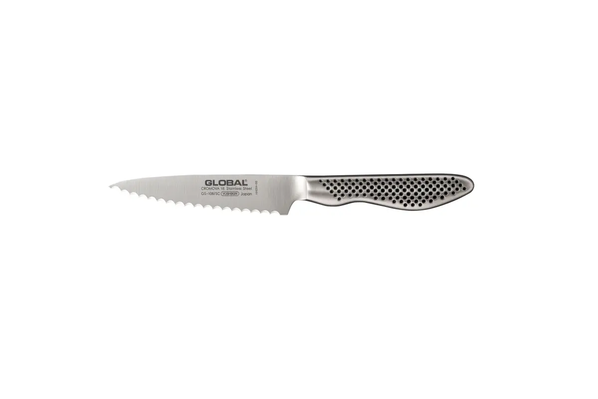 Global GS-108/SC universalkniv 11,5 cm tagget, Rustfritt stål