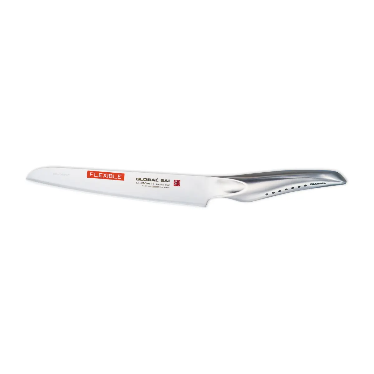 Global SAI-M05 Universalkniv enkelstål 17 cm fleksibel, Rustfritt stål