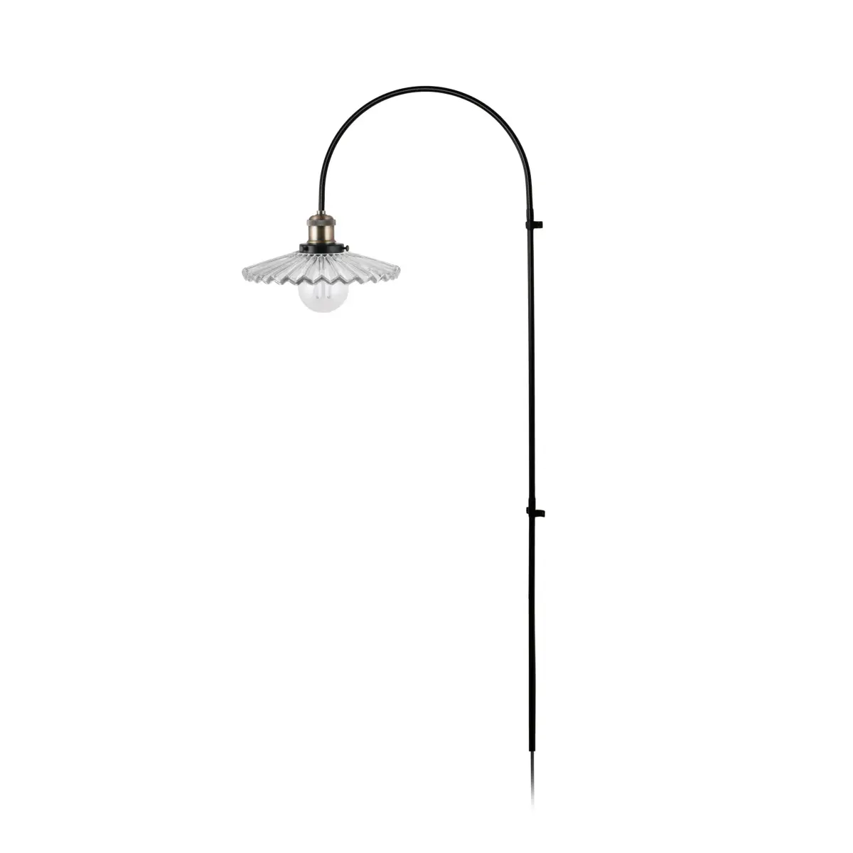 Cobbler vegglampe 150 cm, Klar
