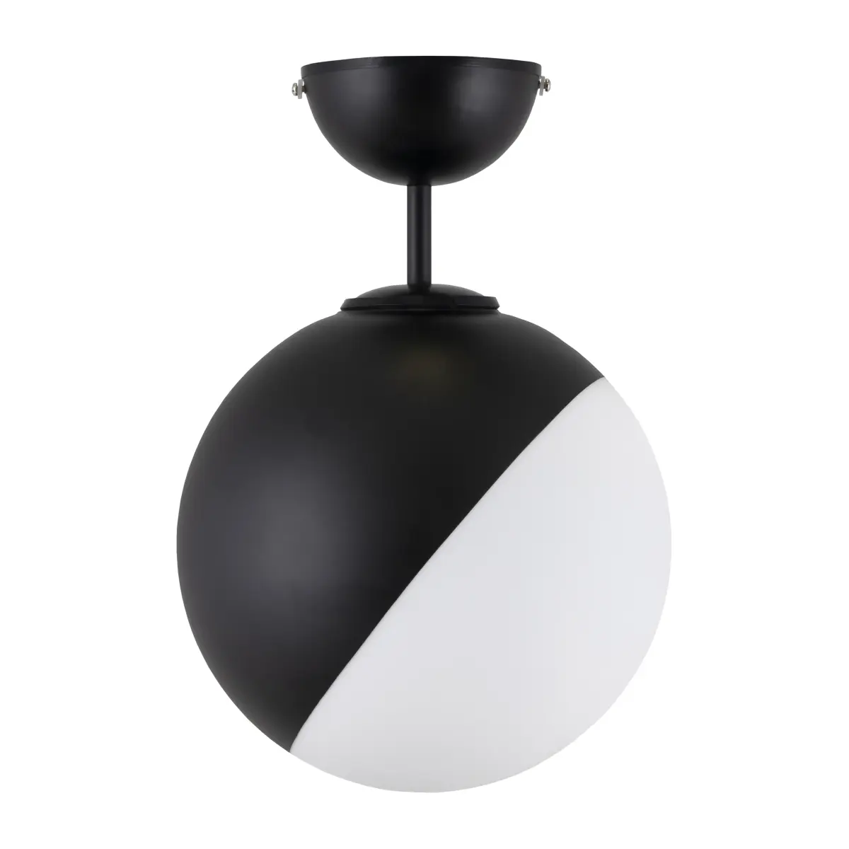 Contur plafond Ø 25 cm, Svart-hvit