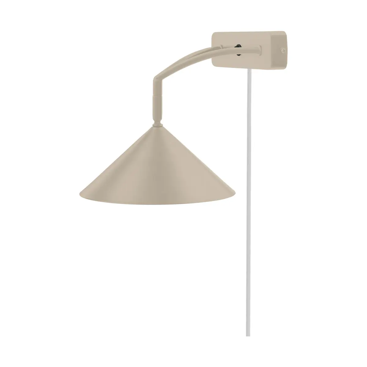 Curve vegglampe, Beige