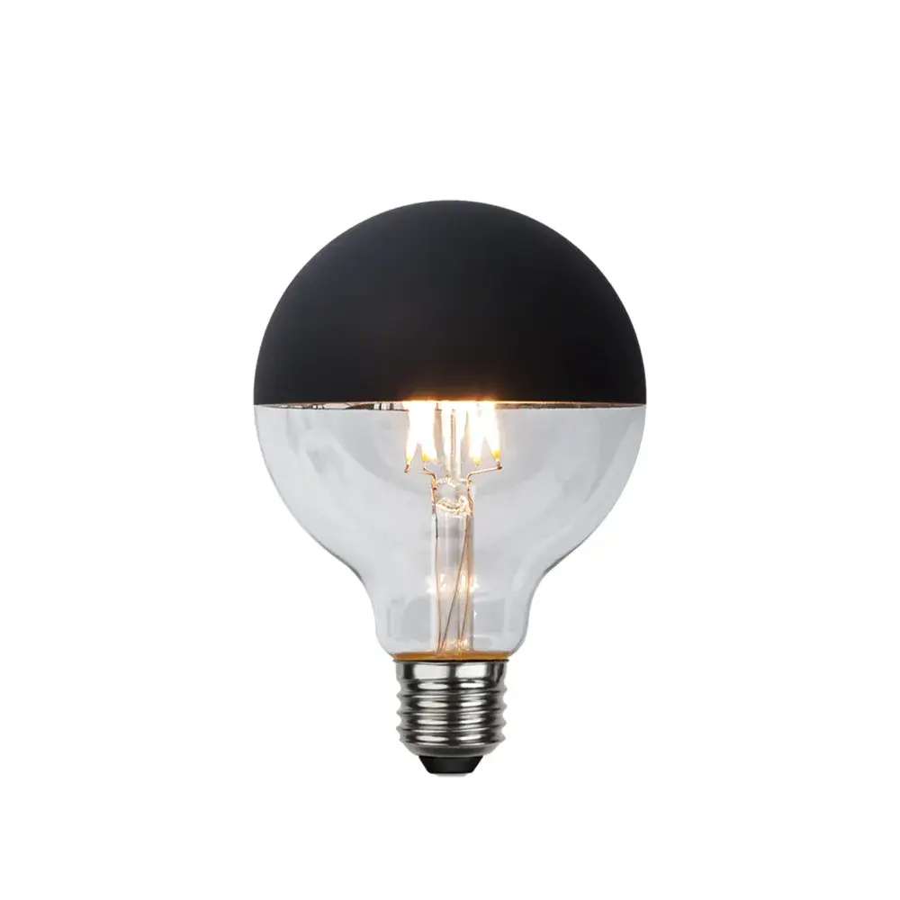 Glob LED lyspære, klar, toppforseglet sort, e27, 2,8 W e27, 4 W